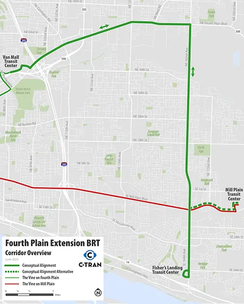 Fourth Plain BRT Extension Corridor Concepts
